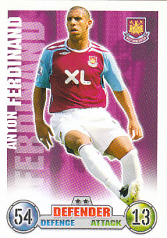 Anton Ferdinand West Ham United 2007/08 Topps Match Attax #290